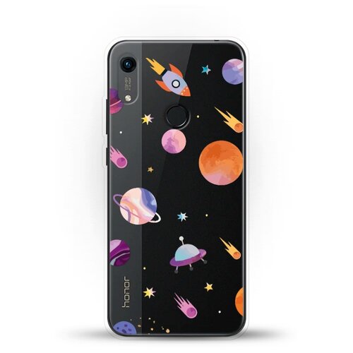 фото Силиконовый чехол узор из планет на honor 8a pro andy & paul