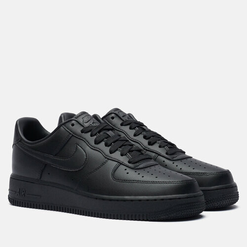 Кроссовки NIKE Air Air Force 1 '07 Fresh, повседневные, натуральная кожа, размер 36.5, черный