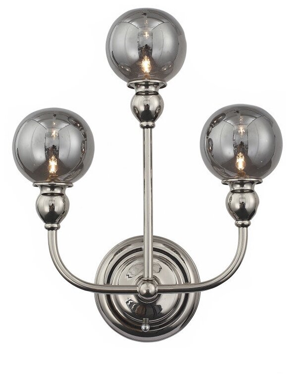Настенный светильник ST Luce Funhi SL552.101.03, G9, 84 Вт, кол-во ламп: 3 шт, цвет арматуры: никель, цвет плафона: серый