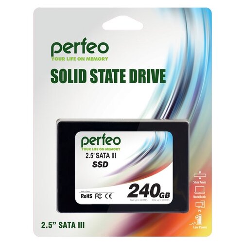 Твердотельный внутренний накопитель Perfeo SSD 25 SATA-III 240GB TLC 420000₽