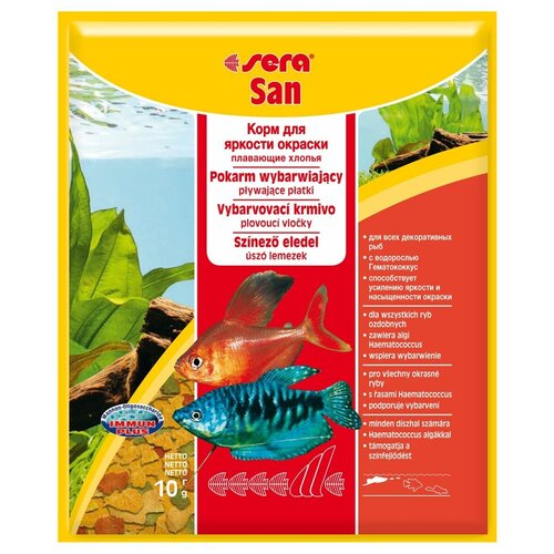 Сухой корм для рыб Sera Sera San для улучшения окраски, 10 мл, 10 г