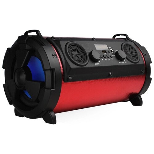 Портативная колонка Bluetooth BT Speaker 1602 с подсветкой, красная
