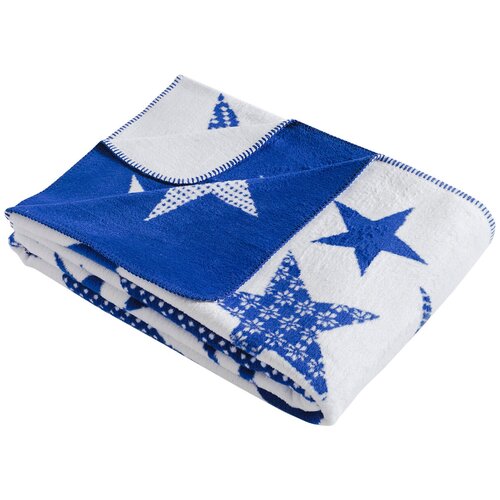 фото Плед karna stars 130x170 см, голубой
