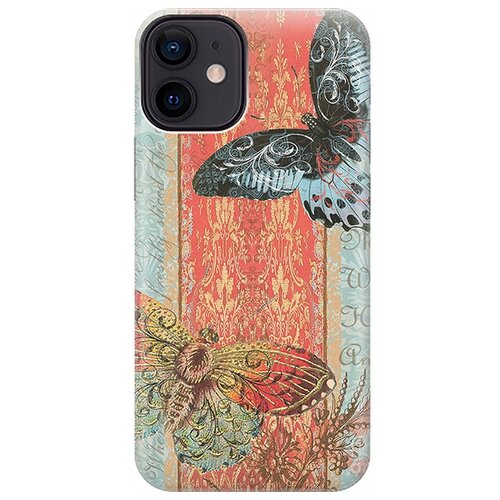 фото Re:pa чехол - накладка artcolor для apple iphone 12 mini с принтом "две бабочки"