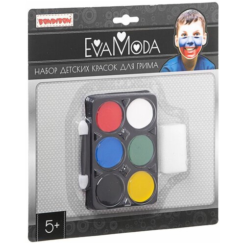 фото Bondibon набор детских красок для грима eva moda 6 цветов разноцветный