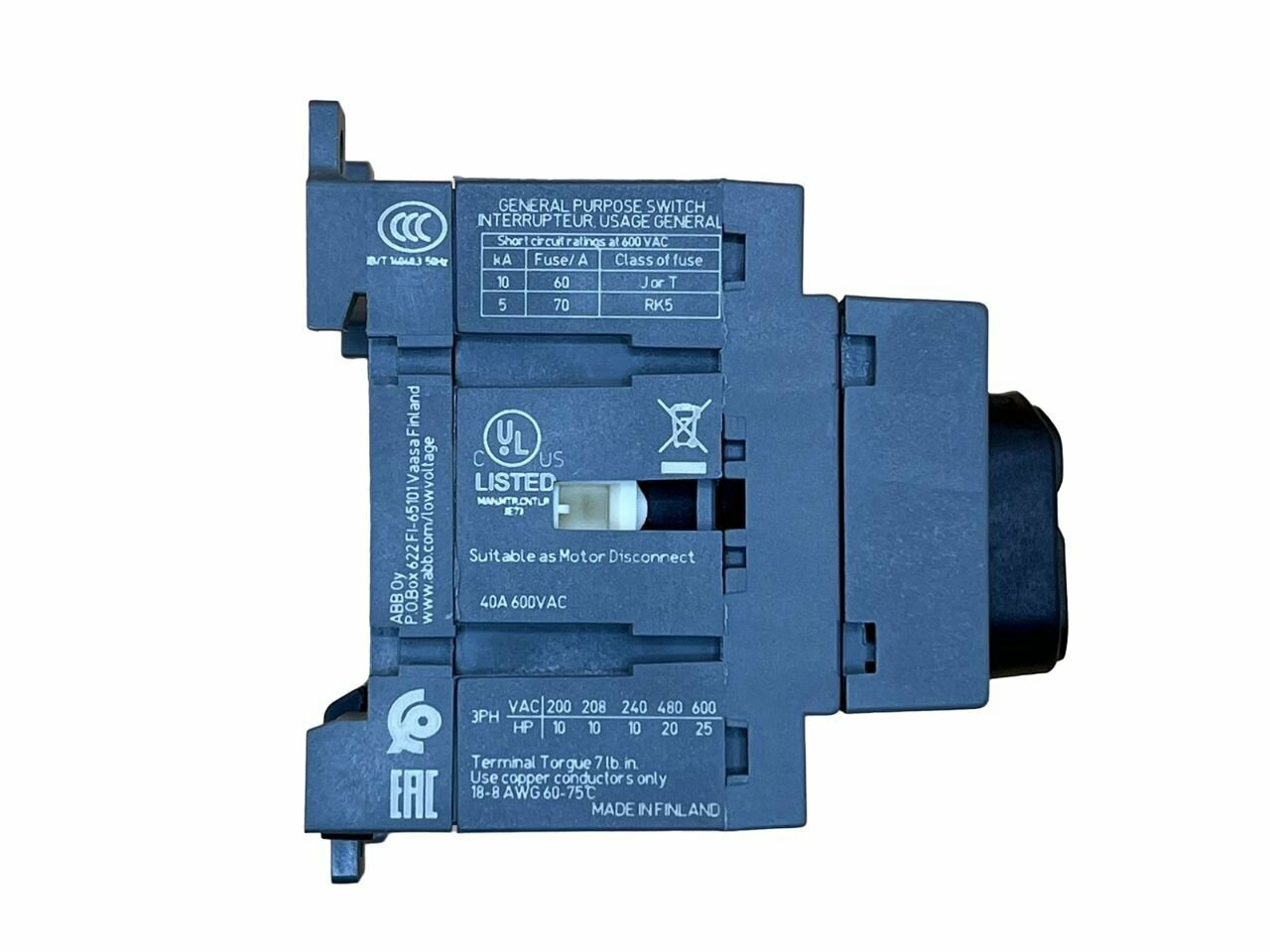 Рубильник ABB OT40F3C 40 А - фото №12