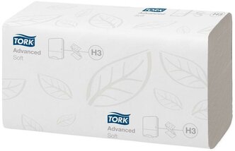 Tork листовые полотенца сложения ZZ, категория качества Advanced, 2 слойные (спайка 5 пачек)