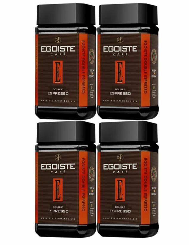 EGOISTE Кофе растворимый Egoiste Double Espresso, 4х100 г - фотография № 1