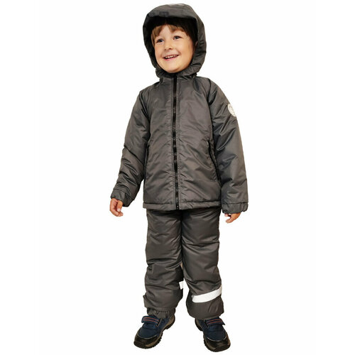 Комплект с полукомбинезоном Времена Года, размер 98, серый