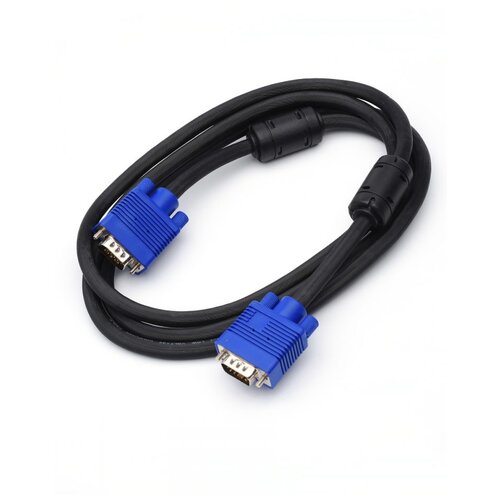 Atcom (ат5261) кабель VGA 2ферита - 1,8 м, черный/синий .