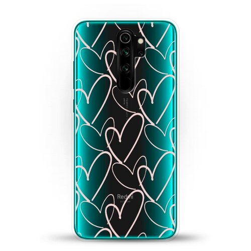 фото Силиконовый чехол сердца на xiaomi redmi note 8 pro andy & paul
