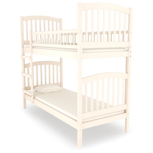 фото Двухъярусная кровать детская nuovita senso due, размер (дхш): 198х93 см, спальное место (дхш): 190х80 см, каркас: массив дерева, цвет: avorio