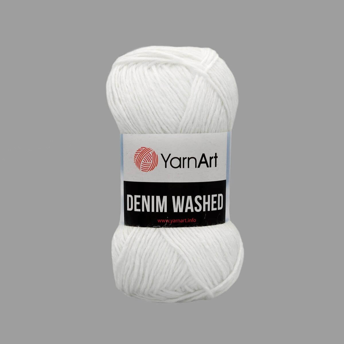 Пряжа для вязания YarnArt 'Denim Washed' 50гр 130м (70% хлопок, 30% акрил) (900 белый), 10 мотков