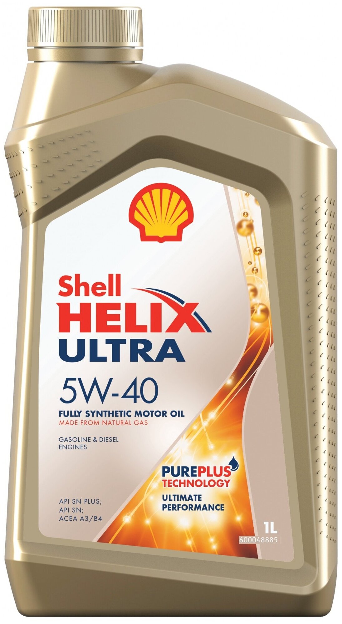 Синтетическое моторное масло SHELL Helix Ultra 5W-40 SN+ —  по .