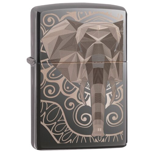 Зажигалка ZIPPO Elephant Fancy Fill Design Black Ice 49074