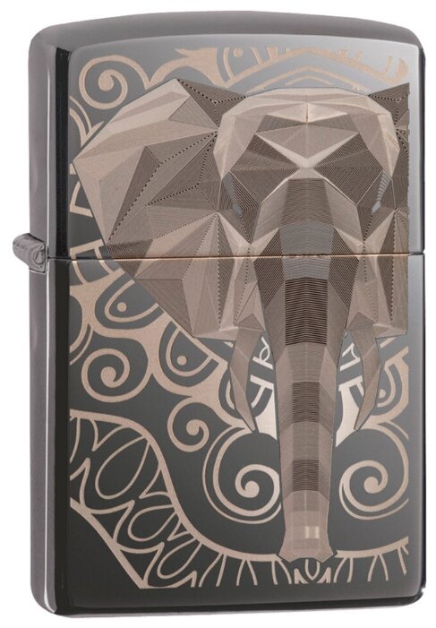 Зажигалка ZIPPO Elephant Fancy Fill Design Black Ice 49074