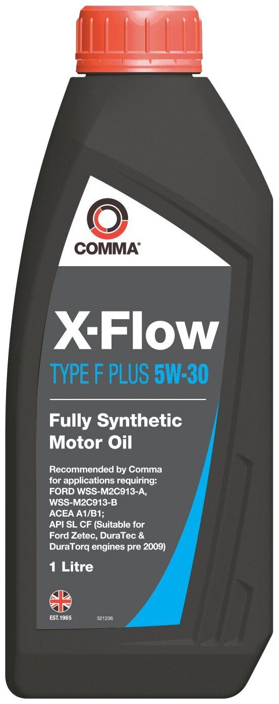 COMMA 5W30 X-FLOW TYPE F PLUS (1L)_масло мот.! син.\ ACEA A5/B5,API SL/CF,FORD WSS-M2C913-B/M2C913-A XFFP1L