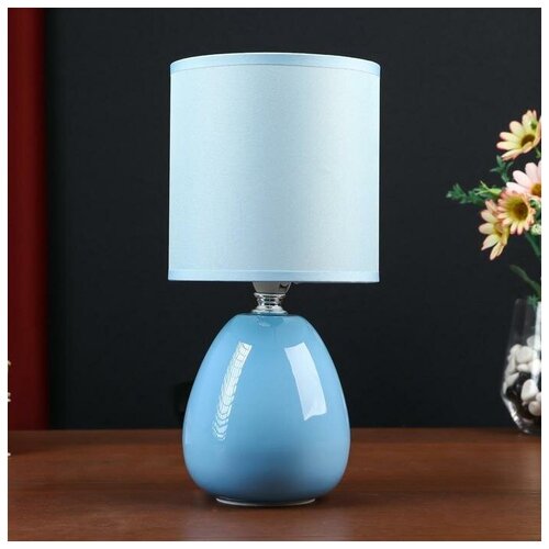 фото Лампа декоративная risalux 48472/1bl (5043676), e14, 40 вт, цвет арматуры: синий, цвет плафона/абажура: голубой