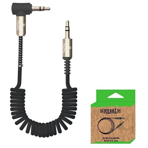 Аудио-кабель YOLKKI Drum (коробка) черный (1,8м)