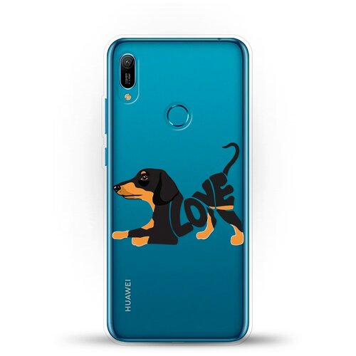 фото Силиконовый чехол такса love на huawei y6 (2019) andy & paul