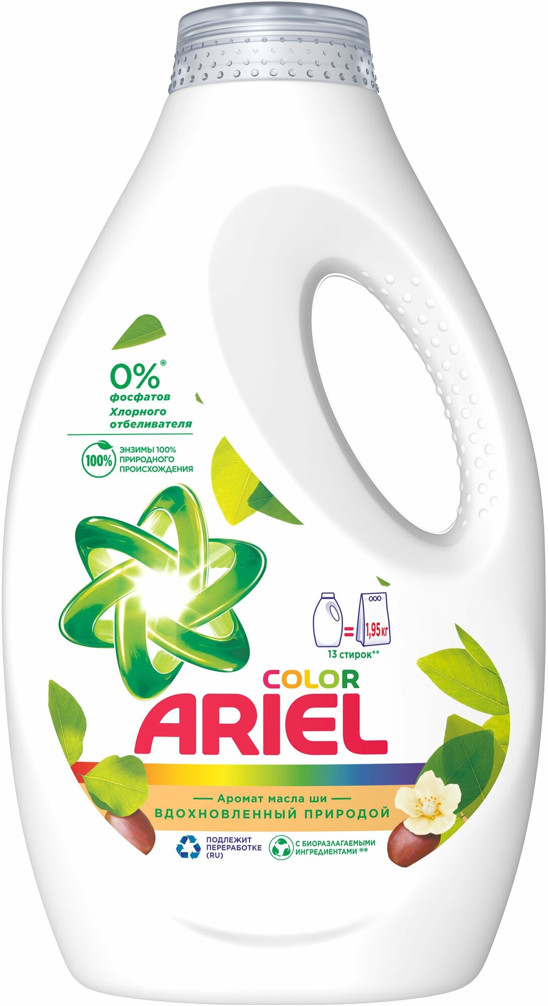 Гель для стирки Ariel Color Аромат Масла Ши, 0.85 л, 0.95 кг, бутылка