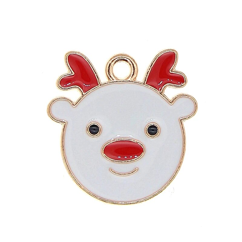 Металлические эмалевые Рождественские подвески XL Enamel Белый, 7