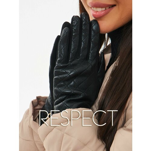 фото Перчатки respect демисезонные, удлиненные, водонепроницаемые, размер 7, черный