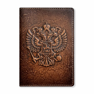 Обложка для паспорта kRAst 142513, коричневый