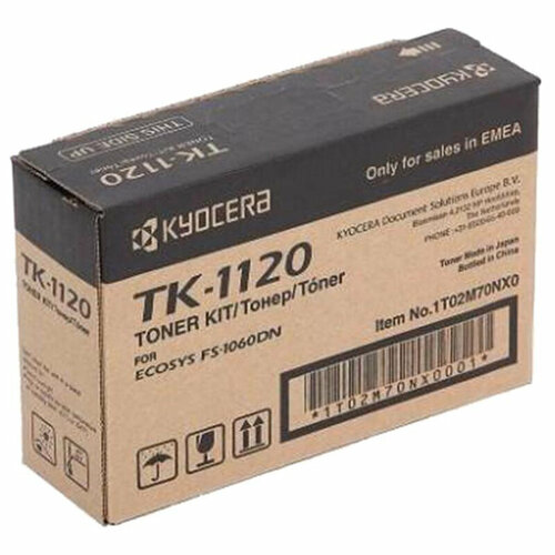 Тонер-картридж Kyocera TK-1120 чер. для FS-1060DN/1025MFP 309081 1T02M70NX1 лазерный картридж bion tk 1120