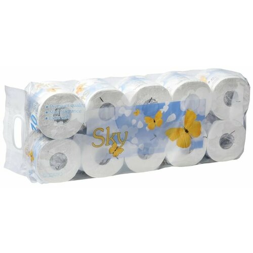 Туалетная бумага Gotaiyo Sky трехслойная с ароматом ментола 10 рул.