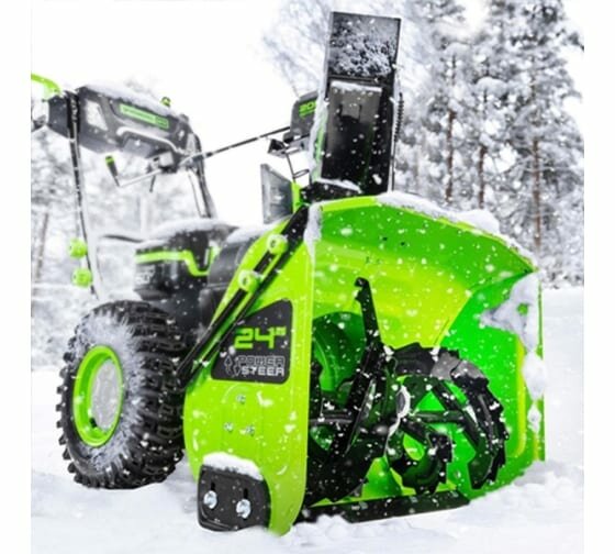 Снегоуборщик аккумуляторный Greenworks GD60PST 60V, ширина захвата 51 см, высота захвата 25 см, без АКБ и ЗУ, бесщеточный - фотография № 6