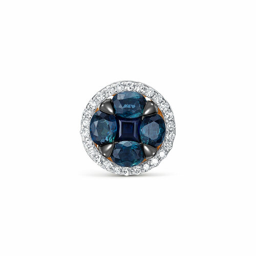 фото Подвеска vesna jewelry, красное золото, 585 проба, родирование, сапфир