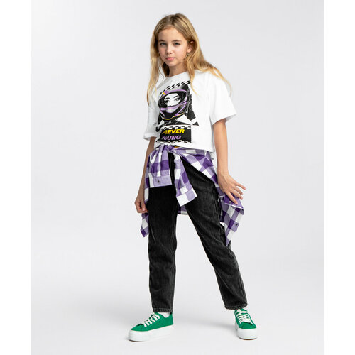 фото Джинсы button blue, размер 158, серый