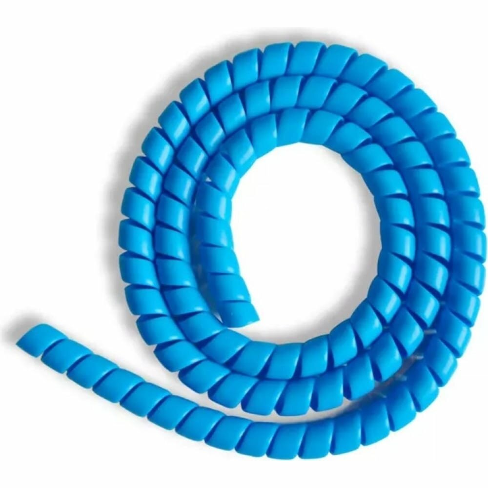 Спиральная пластиковая защита PARLMU SG-20-C14 полипропилен размер 20 выпуклая поверхность цвет голубой длина 1 м