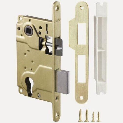 Изображение товара Корпус врезного замка с защёлкой Armadillo METLH25-50 Box (LH 25-50) SG мат. золото