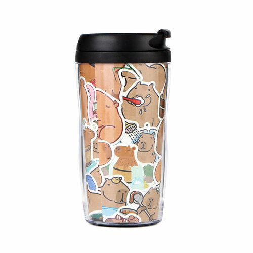 Термостакан со вставкой Капибара 300 мл сохраняет тепло 2 ч 2299₽