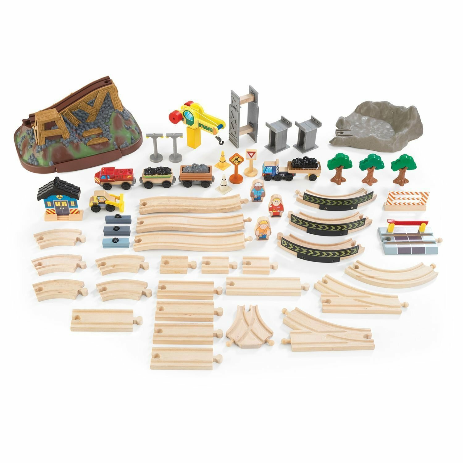 Деревянный игровой набор Железная дорога KidKraft “Горная стройка”, в контейнере - фото №15