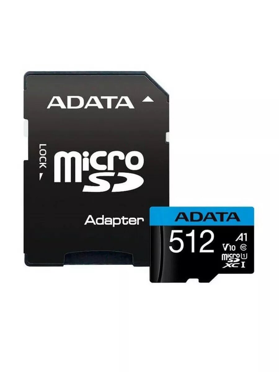 Арта памяти microSDXC UHS-I A-Data Premier Pro 512 ГБ, черный