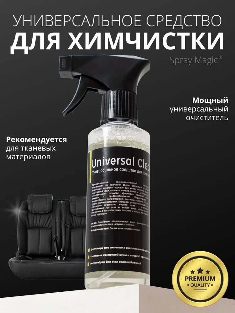Spray Magic Interior Cleaner - универсальное средство для химчистки, 250мл