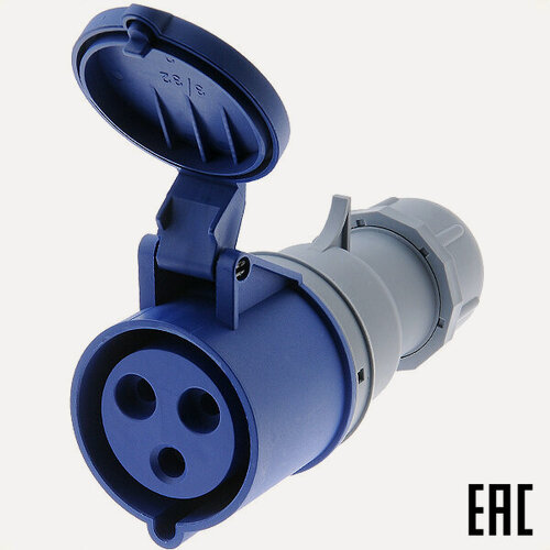 Изображение товара Розетка кабельная РП-103 26131DEK 32А 220В 2P+PE IP44 CEE223-6 DEKraft