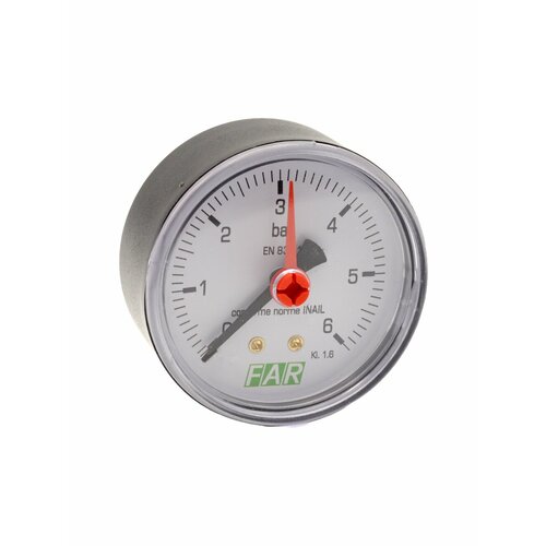 Манометр аксиальный FAR 63 мм 0-6 бар 14 1463₽