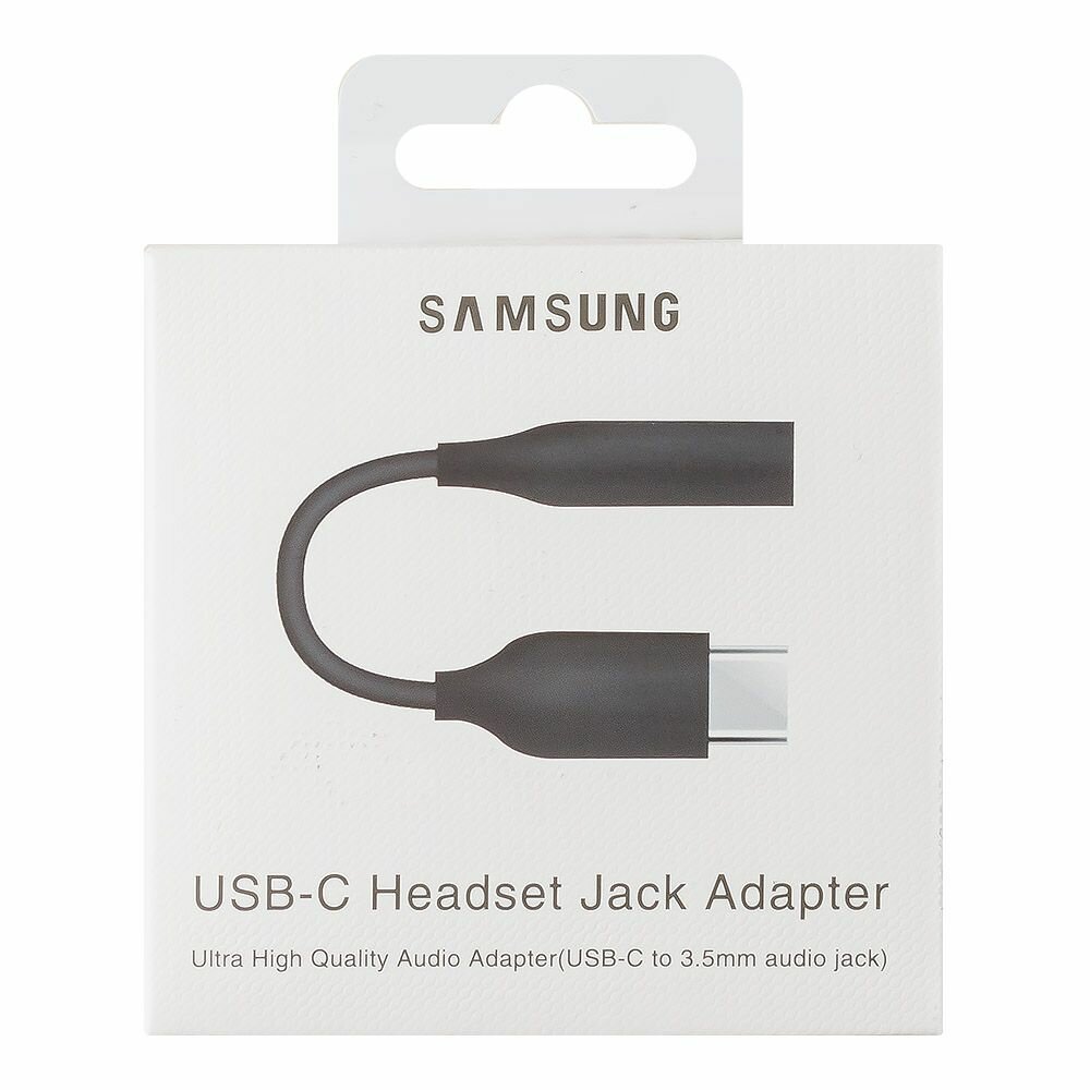 USB-C Headset Adapter Samsung USB Type-C на 3.5 мм наушники (черный/коробка) — фото 1