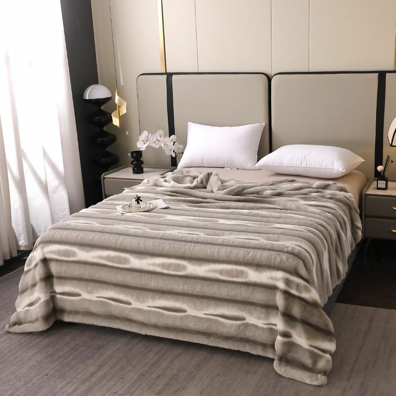 Плед, Покрывало из искусственного меха "Good Sleep", Шиншилла, 200х230