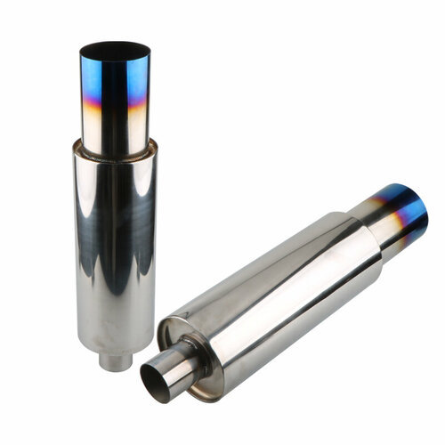 Универсальная Насадка на Выхлопную Трубу 50Мм, Синий Глушитель, Нержавеющая Сталь, Задняя Горловина арт. YC-WH0088