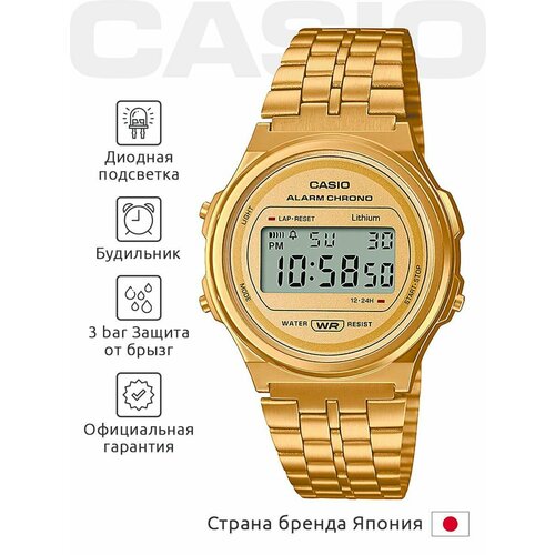 фото Наручные часы casio vintage, золотой