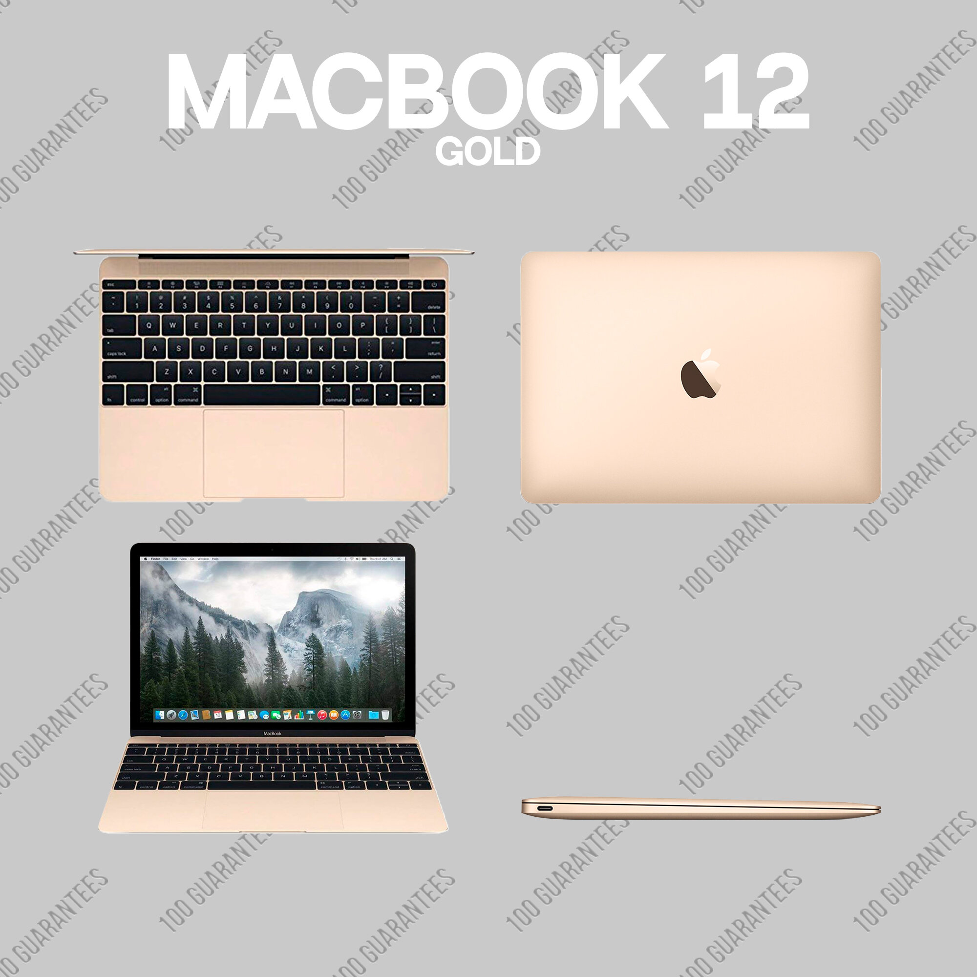 Ноутбук MacBook 12 2017 г. 2304х1440, Intel Core m3 1,19 ГГц, 8/256 ГБ, 1866MHz LPDDR3, Intel HD Graphics 615, MacOS, Золотой, русская клавиатура
