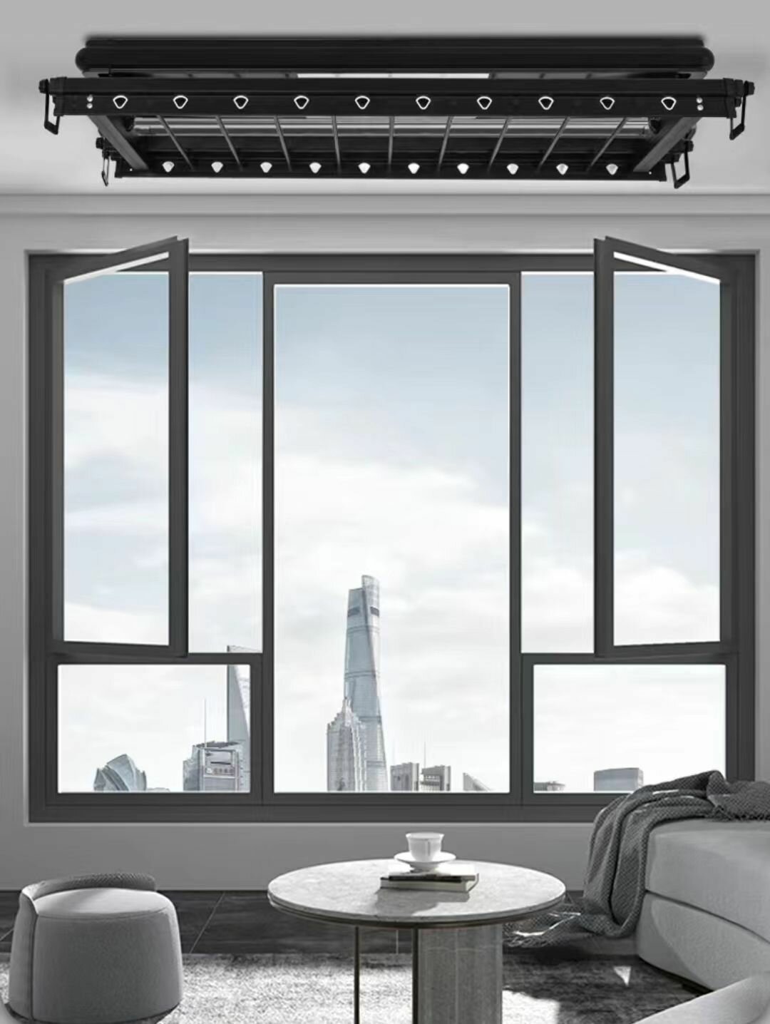 Сушилки Для Белья И Одежды Xiaomi Умная электрическая сушилка для одежды Mijia, освещение, пульт дистанционного управления, сушка на воздухе, серебро