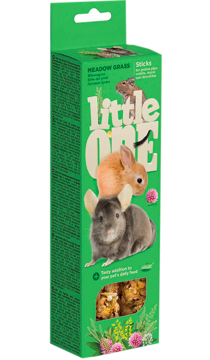 Little One палочки для морских свинок кроликов и шиншилл с луговыми травами 2 шт - 55 г