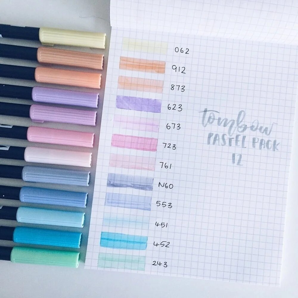 Маркер-кисть двусторонний на водной основе Tombow ABT N89 теплый серый 1 - фото №19
