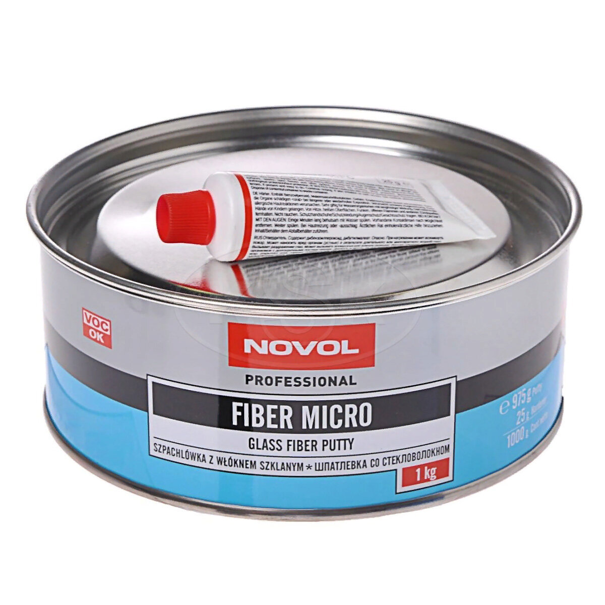 Шпатлевка со стекловолокном FIBER MICRO NOVOL (1,0кг)